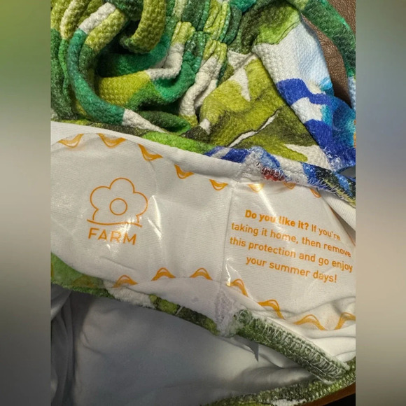 Farm Rio Tropical Fresh Faux Wrap One-Piece Swimsuit, Size large, $195 - Picture 10 of 10